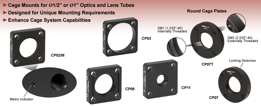 Cage Mounts for 30 mm Cage Systems