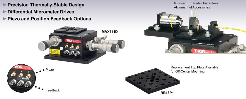 3-Axis NanoMax with Differential Adjusters