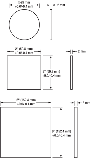 Colored Filter Dimensions