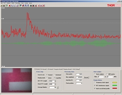Screen shot of SS-OCT software GUI in 1D mode