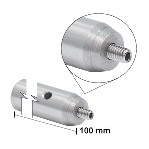 TR100/M-JP - Ø12 mm Optical Post, SS, M4 Setscrew, M6 Tap, L = 100 mm