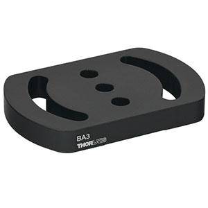 BA3 - Mounting Base with Radial Through Slots, 2in x 3in x 3/8in