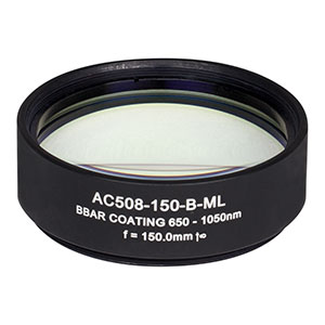 AC508-150-B-ML - f=150 mm, Ø2in Achromatic Doublet, SM2-Threaded Mount, ARC: 650-1050 nm