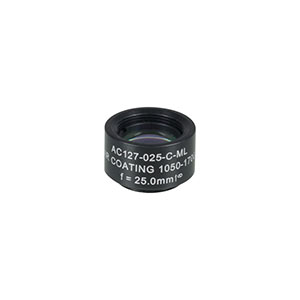 AC127-025-C-ML - f=25 mm, Ø1/2in Achromatic Doublet SM05-Threaded Mount, ARC: 1050-1700 nm 