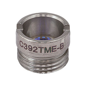 C392TME-B - f = 2.8 mm, NA = 0.60, WD = 1.0 mm, Mounted Aspheric Lens, ARC: 600 - 1050 nm