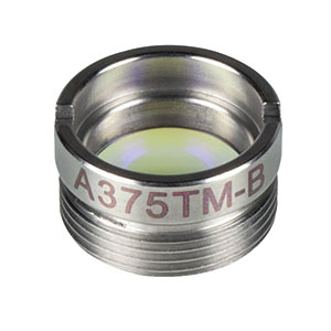 A375TM-B - f = 7.50 mm, NA = 0.30, WD = 5.59 mm, Mounted Aspheric Lens, ARC: 650 - 1050 nm