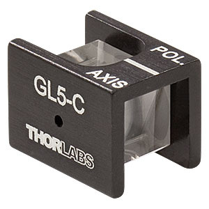 GL5-C - Mounted Glan-Laser Polarizer, Ø5 mm CA, AR Coating: 1050 - 1700 nm 