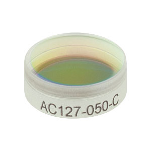 AC127-050-C - f = 50.0 mm, Ø1/2in Achromatic Doublet, ARC: 1050 - 1700 nm
