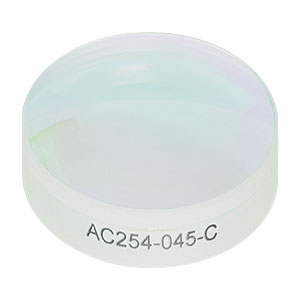 AC254-045-C - f = 45.0 mm, Ø1in Achromatic Doublet, ARC: 1050 - 1700 nm