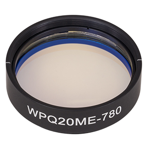 WPQ20ME-780 - Ø2in Mounted Polymer Zero-Order Quarter-Wave Plate, SM2-Threaded Mount, 780 nm