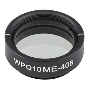 WPQ10ME-405 - Ø1in Mounted Polymer Zero-Order Quarter-Wave Plate, SM1-Threaded Mount, 405 nm