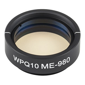 WPQ10ME-980 - Ø1in Mounted Polymer Zero-Order Quarter-Wave Plate, SM1-Threaded Mount, 980 nm