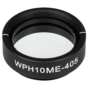 WPH10ME-405 - Ø1in Mounted Polymer Zero-Order Half-Wave Plate, SM1-Threaded Mount, 405 nm