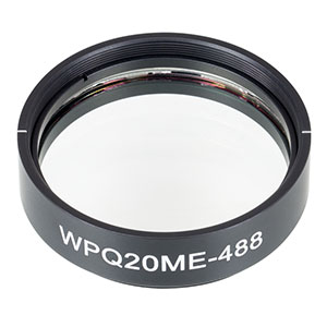 WPQ20ME-488 - Ø2in Mounted Polymer Zero-Order Quarter-Wave Plate, SM2-Threaded Mount, 488 nm