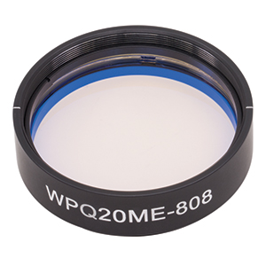 WPQ20ME-808 - Ø2in Mounted Polymer Zero-Order Quarter-Wave Plate, SM2-Threaded Mount, 808 nm
