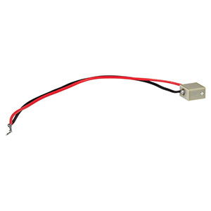 PA4FKYW - BSPT Piezo Chip, 150 V, 4.0 µm Displacement, 5.0 x 5.0 x 3.0 mm, Pre-Attached Wires
