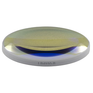 LB4330-B - f = 75 mm, Ø1in UV Fused Silica Bi-Convex Lens, AR Coating: 650 - 1050 nm