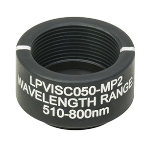 LPVISC050-MP2 - Ø12.5 mm SM05-Mounted Linear Polarizer, 510 - 800 nm