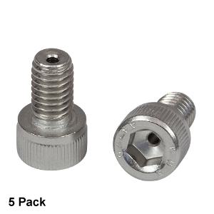 SH6MS10V - M6 x 1.0 Vacuum-Compatible Vented Cap Screw, A4 Stainless Steel, 10 mm Long, 5 Pack