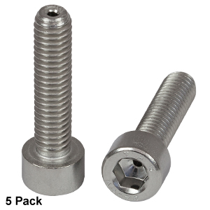 SH6MS25V - M6 x 1.0 Vacuum-Compatible Vented Cap Screw, A4 Stainless Steel, 25 mm Long, 5 Pack