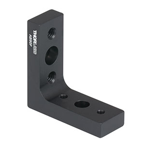 AB90F - Slim Right-Angle Bracket, #8 (M4) and 1/4in (M6) Counterbored Holes, 8-32 and 1/4in-20 Taps