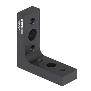 AB90F/M - Slim Right-Angle Bracket, #8 (M4) and 1/4in (M6) Counterbored Holes, M4 and M6 Taps