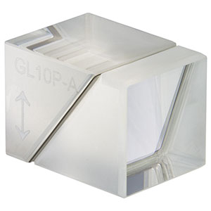 GL10P-A - Unmounted Glan-Laser Polarizer, Ø10 mm CA, AR Coating: 350 - 700 nm