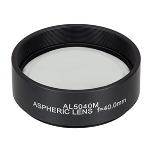 AL5040M - Ø50 mm S-LAH64 Mounted Aspheric Lens, f=40 mm, NA=0.55, Uncoated
