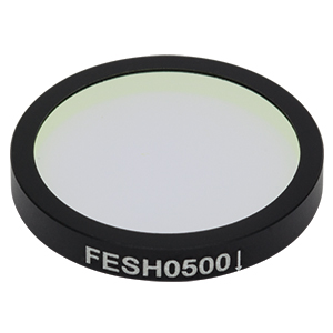 FESH0500 - Ø25.0 mm Shortpass Filter, Cut-Off Wavelength: 500 nm