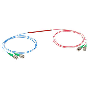 TW850R1A2 - 2x2 Wideband Fiber Optic Coupler, 850 ± 100 nm, 99:1 Split, FC/APC Connectors