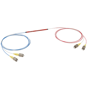 TW1550R2F2 - 2x2 Wideband Fiber Optic Coupler, 1550 ± 100 nm, 90:10 Split, FC/PC Connectors
