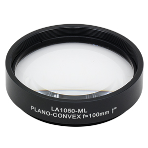 LA1050-ML - Ø2in N-BK7 Plano-Convex Lens, SM2-Threaded Mount, f = 100 mm, Uncoated