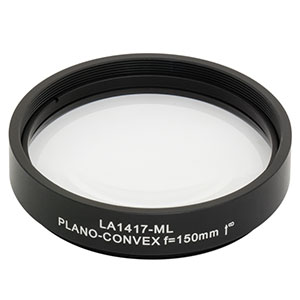 LA1417-ML - Ø2in N-BK7 Plano-Convex Lens, SM2-Threaded Mount, f = 150 mm, Uncoated