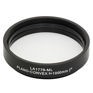 LA1779-ML - Ø2in N-BK7 Plano-Convex Lens, SM2-Threaded Mount, f = 1000 mm, Uncoated