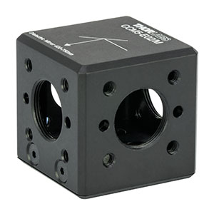 CCM5-E02/M - 16 mm Cage-Cube-Mounted Dielectric Turning Prism Mirror, 400 - 750 nm, M4 Tap