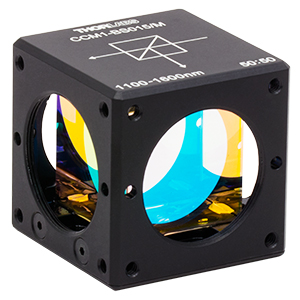 CCM1-BS015/M - 30 mm Cage Cube-Mounted Non-Polarizing Beamsplitter, 1100 - 1600 nm, M4 Tap