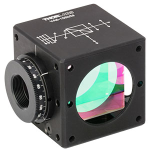 VA5-1550/M - 30 mm Cage Cube-Mounted Variable Beamsplitter for 1550 nm, M4 Tap