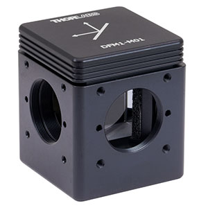 DFM1-M01 - Kinematic Beam Turning Cage Cube with Gold-Coated Right-Angle Prism Mirror, 800 nm - 20 µm, Right-Turning, 1/4in-20 Tapped Holes