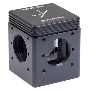DFM1/M-M01 - Kinematic Beam Turning Cage Cube with Gold-Coated Right-Angle Prism Mirror, 800 nm - 20 µm, Right-Turning, M6 Tapped Holes