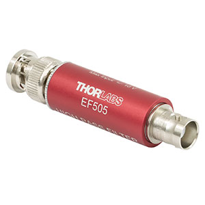 EF505 - High-Pass Electrical Filter, >130 kHz Passband, Coaxial BNC Feedthrough