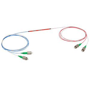 TW670R3A2 - 2x2 Wideband Fiber Optic Coupler, 670 ± 75 nm, 75:25 Split, FC/APC Connectors