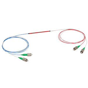 TW1430R2A2 - 2x2 Wideband Fiber Optic Coupler, 1430 ± 100 nm, 90:10 Split, FC/APC