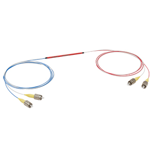 TW1430R2F2 - 2x2 Wideband Fiber Optic Coupler, 1430 ± 100 nm, 90:10 Split, FC/PC