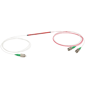 TW1430R5A1 - 1x2 Wideband Fiber Optic Coupler, 1430 ± 100 nm, 50:50 Split, FC/APC