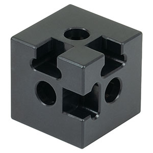 RM1S - 1in Construction Cube with Slotted Corners, Three 1/4in (M6) Counterbored Holes