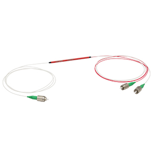 TW560R3A1 - 1x2 Wideband Fiber Optic Coupler, 560 ± 50 nm, 75:25 Split, FC/APC