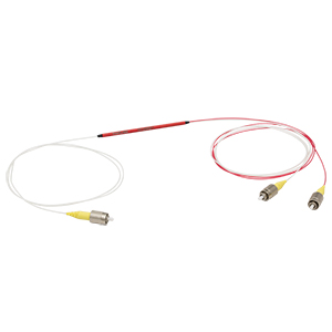TW1300R2F1 - 1x2 Wideband Fiber Optic Coupler, 1300 ± 100 nm, 90:10 Split, FC/PC