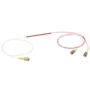 TW1300R5F1 - 1x2 Wideband Fiber Optic Coupler, 1300 ± 100 nm, 50:50 Split, FC/PC