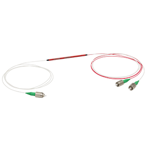 TW805R1A1 - 1x2 Wideband Fiber Optic Coupler: 805 ± 75 nm, 99:1 Split, FC/APC