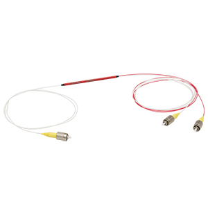 TW805R2F1 - 1x2 Wideband Fiber Optic Coupler, 805 ± 75 nm, 90:10 Split, FC/PC